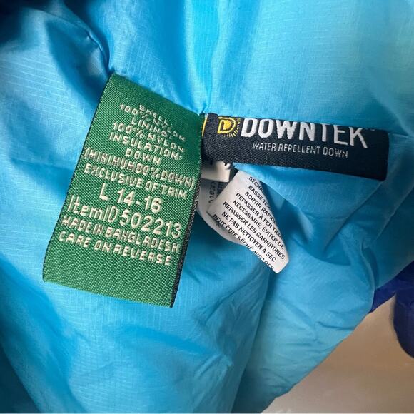 L.L.Bean Girls’ Ultra Light Down Puffer Coat Longer Length Size 14 / 16 - Picture 5 of 10